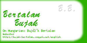 bertalan bujak business card